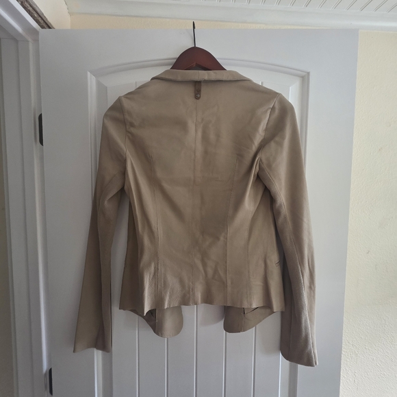 Mackage Leather Blazer Camel Tan Size XS - Picture 6 of 8